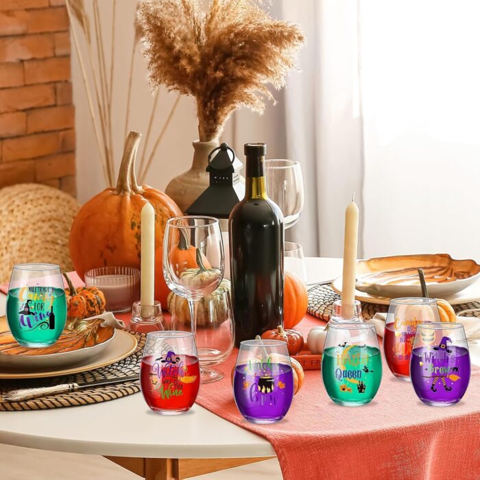 1747316785 set of 6 crystal halloween stemless wine glasses 15oz witches design clear tumblers for drinks ideal for parties and events perfect halloween gifts for men and women 6 set.jpg