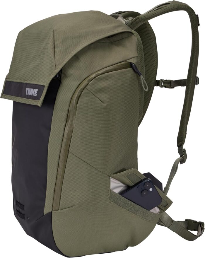 1747316909 thule paramount bike commuter backpack 28l capacity adjustable fit 16 padded laptop sleeve and 11 tablet pocket helmet attachment accessible side phone pocket taillight loop.jpg