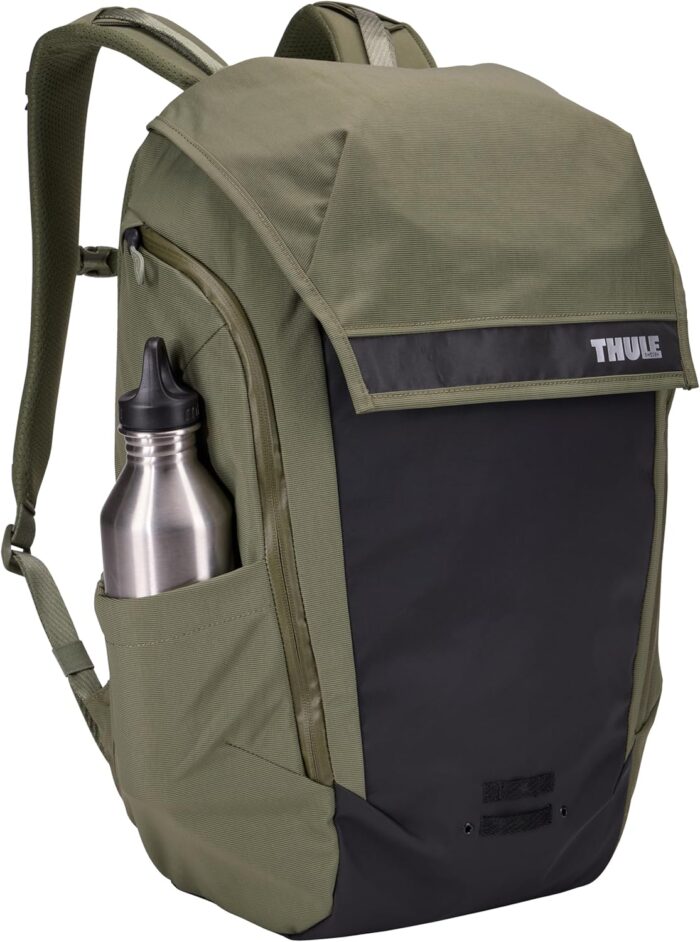 1747316917 thule paramount bike commuter backpack 28l capacity adjustable fit 16 padded laptop sleeve and 11 tablet pocket helmet attachment accessible side phone pocket taillight loop.jpg
