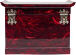 1747318577 february mountain mother of pearl wooden jewelry organizer box – jewelry storage box for women features spacious drawers ideal for rings bracelets watches chains accessories crane red.jpg