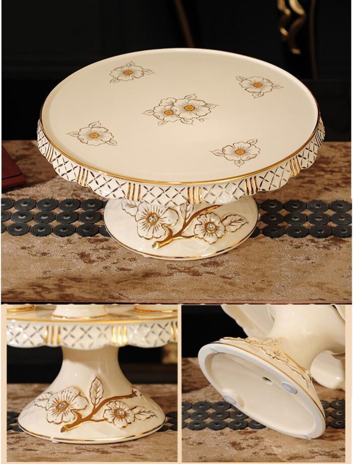 1747324108 high end ceramic tea set with rotatable tray emboss decoration coffee cup set of 6 with teapot.jpg