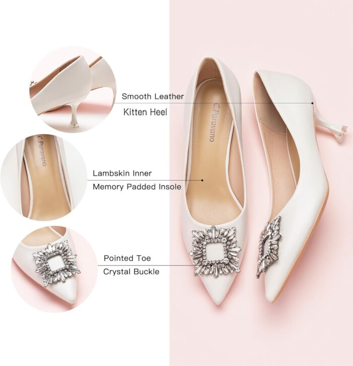 1747326089 c.paravano womens pumps i pointed toe kitten heel i closed toe dress pump i comfortable wedding shoes.jpg