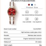 1747329191 olevs rose gold womens watches automatic watches with two tone stainless steel ceramic bracelet diamond accented self winding watches for women redbluewhite dial no battery required.jpg