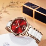 1747329192 olevs rose gold womens watches automatic watches with two tone stainless steel ceramic bracelet diamond accented self winding watches for women redbluewhite dial no battery required.jpg