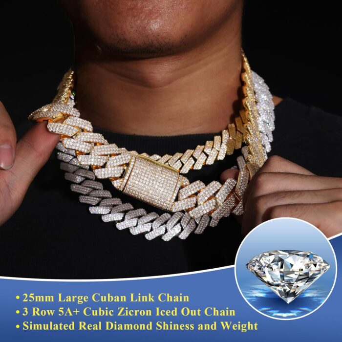 1747329583 25mm big cuban link chain for men thick iced out chain 18k gold plated 5a zicron cuban necklace goldsilver iced out diamond miami cuban necklace bling luxury jewelry.jpg