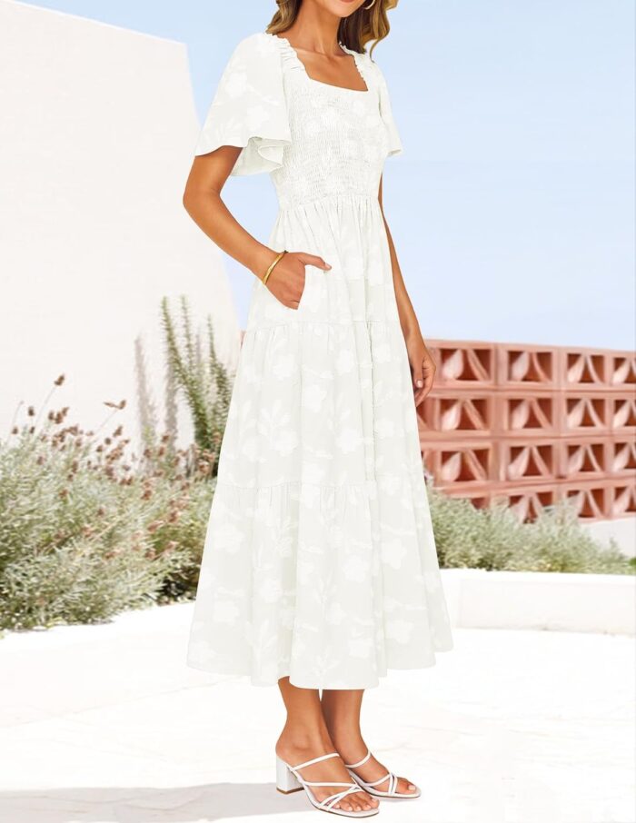 1747330824 zesica womens summer boho floral midi dresses 2025 casual short sleeve square neck flowy beach vacation long dress.jpg