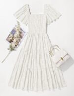 1747330826 zesica womens summer boho floral midi dresses 2025 casual short sleeve square neck flowy beach vacation long dress.jpg