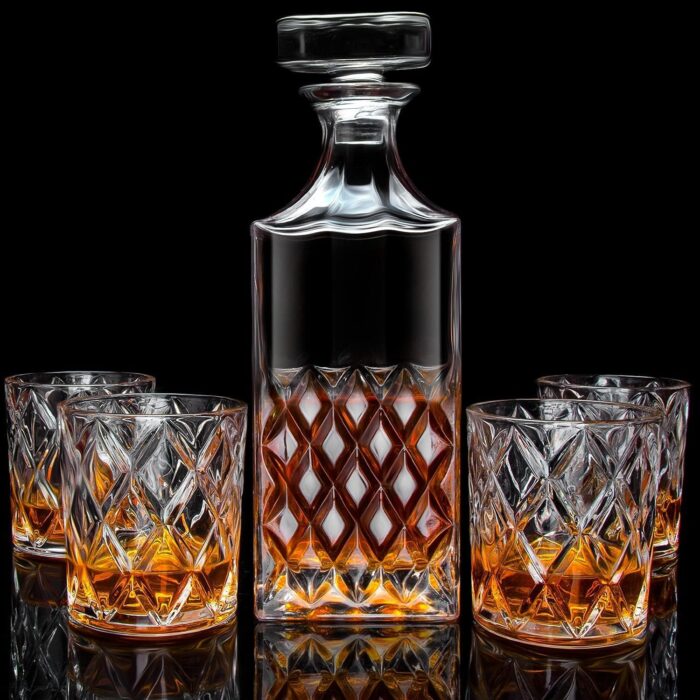1747331435 italian style crystal whiskey decanter set for bourbon and scotch elegant crystal glassware for men and women 29oz.jpg