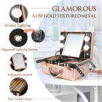 1747335329 kemier makeup train case cosmetic organizer box makeup case with lights and mirrormakeup case with customized dividerslarge makeup artist organizer kit rose gold.jpg