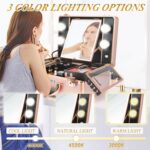 1747335331 kemier makeup train case cosmetic organizer box makeup case with lights and mirrormakeup case with customized dividerslarge makeup artist organizer kit rose gold.jpg