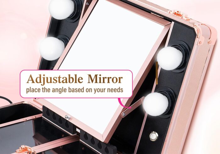 1747335339 kemier makeup train case cosmetic organizer box makeup case with lights and mirrormakeup case with customized dividerslarge makeup artist organizer kit rose gold.jpg