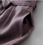 1747352890 womens cotton solid color round neck side pockets dress summer loose lace up dresses.jpg