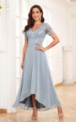 1747360214 solodish lace applique mother of the bride dresses for wedding tea length chiffon formal evening party gown.jpg