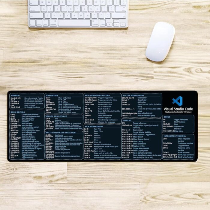 1747368535 visual studio code shortcuts mouse mat for designer quick reference guide cheats sheet mouse pad office supplies keyboard tips gifts for beginner photographers gifts mouse pad kmh.jpg