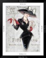 1747372223 art.com wall art print new york style lady on black frame by chad barrett 32 x 40.jpg