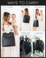 1747382959 leather diaper bag backpack with usb charging port changing pad stroller straps and bottle holder black olivia.jpg