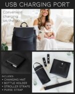 1747382962 leather diaper bag backpack with usb charging port changing pad stroller straps and bottle holder black olivia.jpg