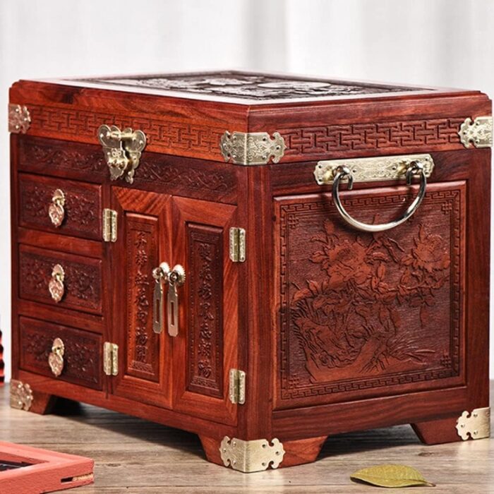 1747383175 jewelry box wooden jewelry box with lock large capacity jewelry case high end jewelry organizer box for women jewelry storage box gifts exquisite.jpg