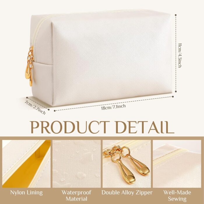 1747387649 cunno 100 pcs aesthetic makeup bags bulk pu leather cosmetic pouches diy toiletry bags preppy makeup pouch travel storage organizer for women travel party gift.jpg