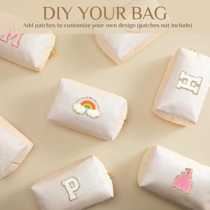 1747387653 cunno 100 pcs aesthetic makeup bags bulk pu leather cosmetic pouches diy toiletry bags preppy makeup pouch travel storage organizer for women travel party gift.jpg