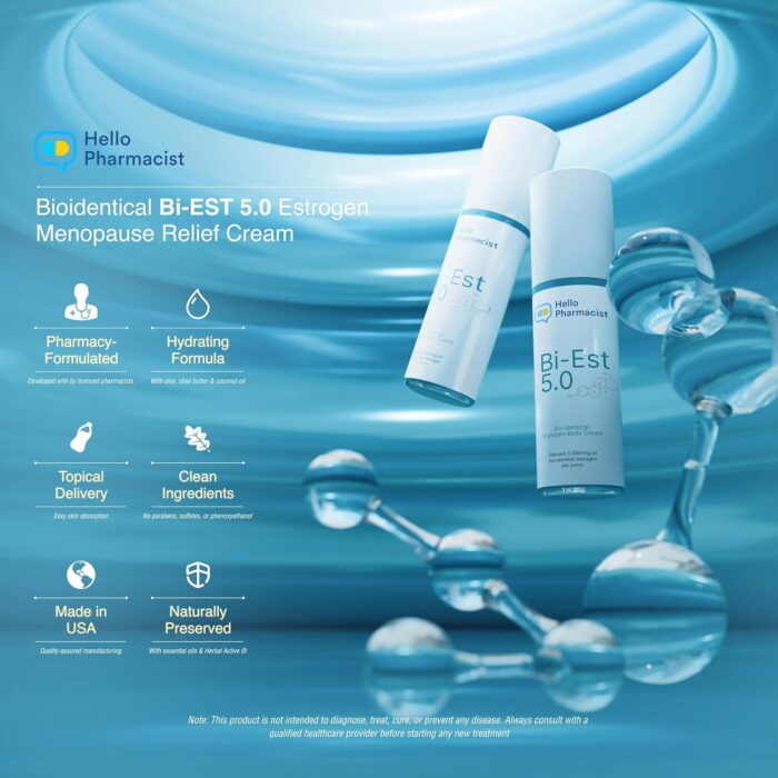 1747395533 bi est 5.0 bioidentical estrogen cream for women extra strength 5 menopause relief 2 month supply feminine care support moisture wellness wwild yam 3oz 90 pumps.jpg