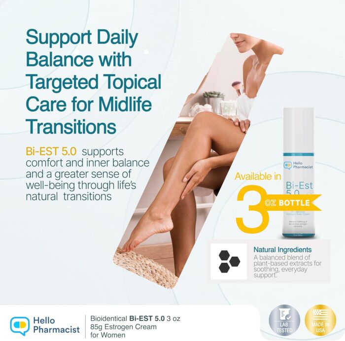 1747395535 bi est 5.0 bioidentical estrogen cream for women extra strength 5 menopause relief 2 month supply feminine care support moisture wellness wwild yam 3oz 90 pumps.jpg