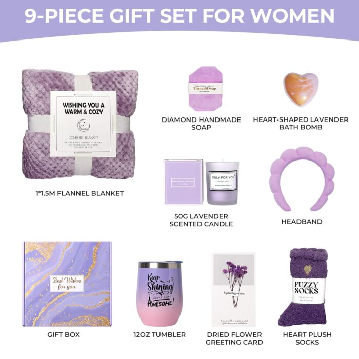 1747400158 granny says birthday gifts for mom spa gifts for women get well soon gift baskets self care gifts for women care package with flannel blanket for mom friendship wife sister.jpg