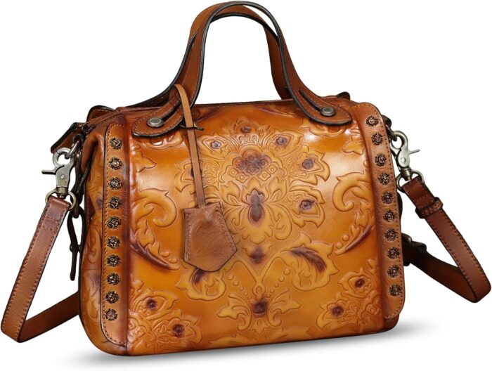 1747405440 genuine leather purses and handbags for women vintage embossed leather satchel bags shoulder bag crossbody with strap.jpg