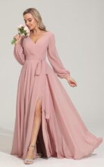 1747408263 long sleeve bridesmaid dress v neckes 2025 new chiffon wedding guest dresses formal evening dress for womenr16.jpg