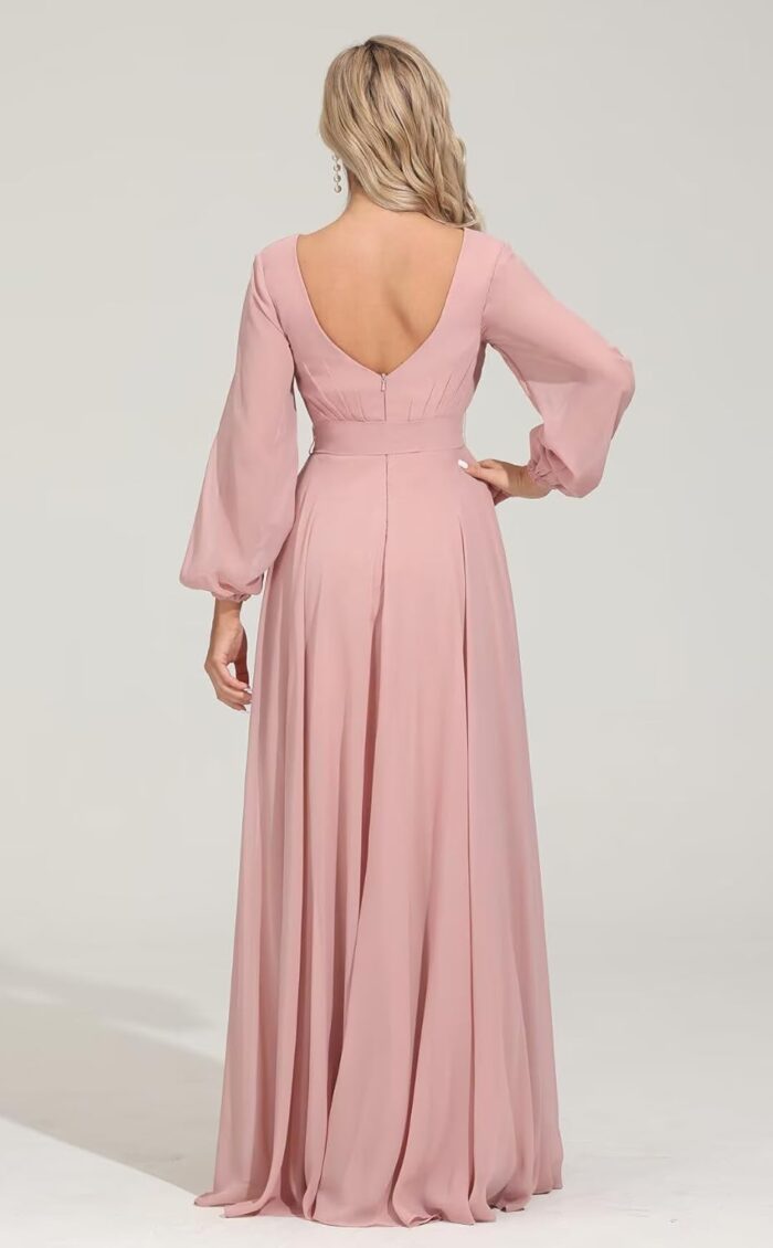 1747408266 long sleeve bridesmaid dress v neckes 2025 new chiffon wedding guest dresses formal evening dress for womenr16.jpg