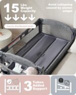 1747410132 4 in 1 baby bassinet bedside sleeper 4 functions crib playard portable changing table bassinet for newborn baby bedsaide bed wwheelsbrakes.jpg