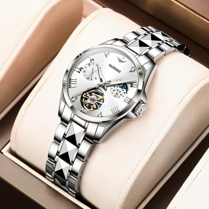 1747411341 oupinke women automatic watches luxury diamond flywheel two tone stainless tungsten steel band moon phase 24 hours.jpg