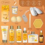 1747422369 bath body gift set luxury home spa bath gift basket honey almond scented bath set pamper gifts for women teens 15 pcs relaxing home spa kit with bubble bath bath salts body lotion.jpg