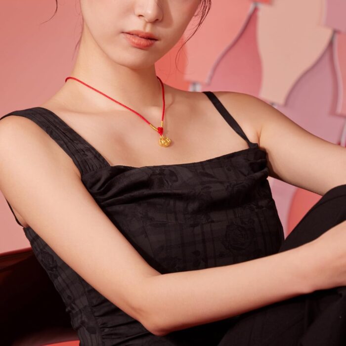 1747422567 24k solid gold pendant snake necklace chinese zodiac pure gold cute animal jewelry red braided necklace for women mom birthday new year christmas 25.6 29.5.jpg