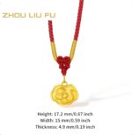 1747422569 24k solid gold pendant snake necklace chinese zodiac pure gold cute animal jewelry red braided necklace for women mom birthday new year christmas 25.6 29.5.jpg