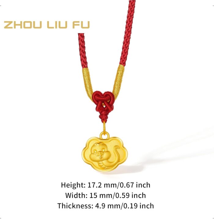 1747422569 24k solid gold pendant snake necklace chinese zodiac pure gold cute animal jewelry red braided necklace for women mom birthday new year christmas 25.6 29.5.jpg