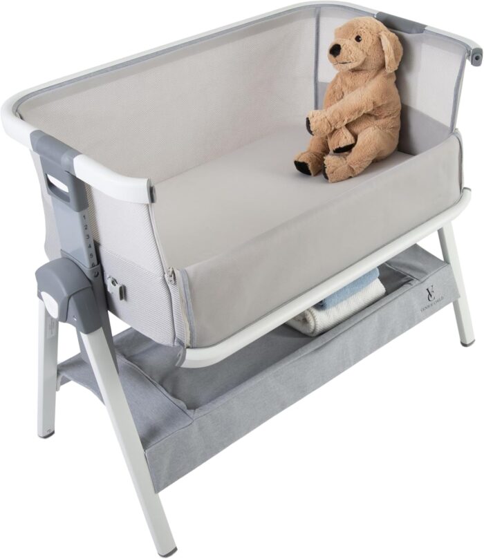 1747428655 venice child california dreaming bedside crib bassinet wtravel case bamboo bassinet sheet removable bamboo compressed cotton mattress height adjustable easy clean gray.jpg
