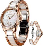 1747444597 olevs watch for women automatic self winding mechanical ladies wrist watch big face two tone stainless steel ceramic bracelet heart diamond fashion luxury ceramic band luminous waterproof….jpg