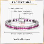 1747448370 womens classic 5mm 7mm width tennis bracelet 925 sterling silver round or emerald cut natural birthstone tennis bracelets best jewely gift 7.25 inch.jpg
