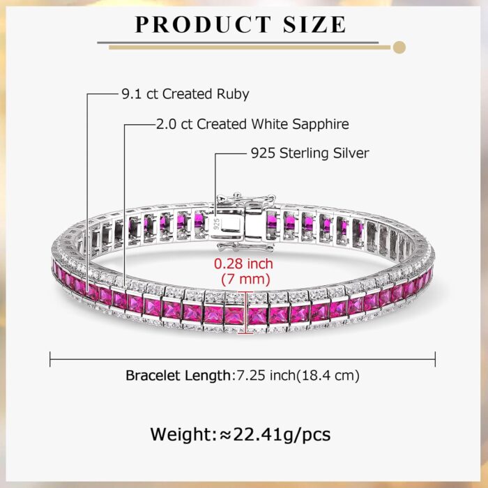 1747448370 womens classic 5mm 7mm width tennis bracelet 925 sterling silver round or emerald cut natural birthstone tennis bracelets best jewely gift 7.25 inch.jpg