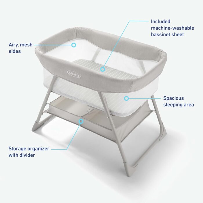 1747450709 graco dreammore bedside bassinet newborn bassinet travel bassinet portable bassinet for newborn babies to 6 months willow.jpg