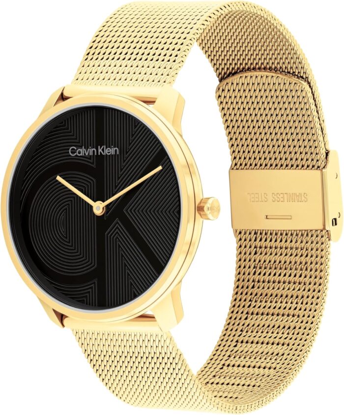1747451970 calvin klein womens ck iconic 35mm 2h quartz watch stainless steel mesh bracelet water resistance 30 meters – premium fashion timepiece for everyday style gift for her.jpg