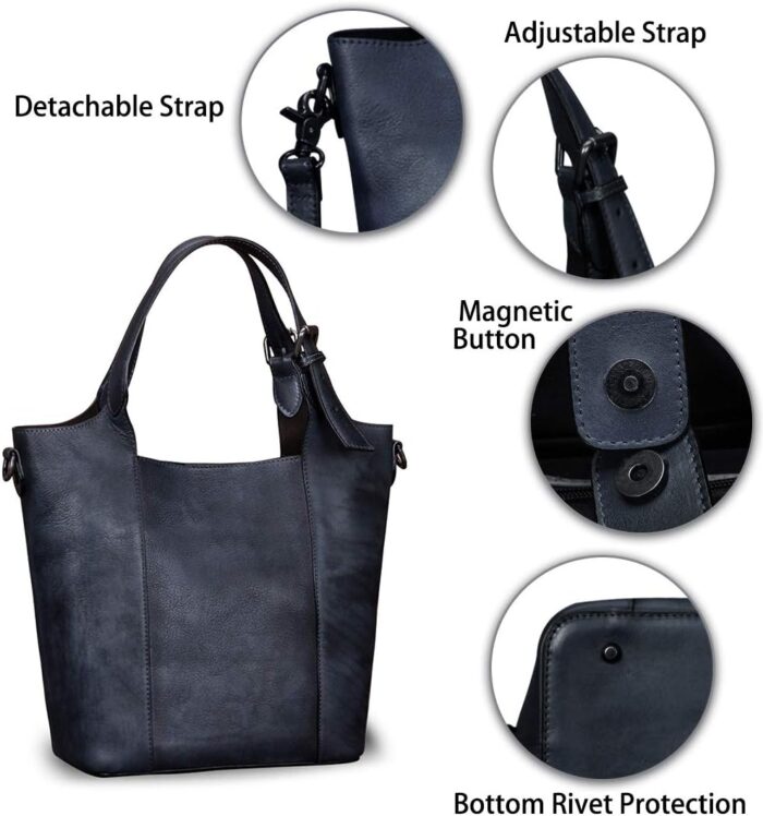1747453461 genuine leather handbag for women vintage handmade shoulder bag purse tote cowhide satchel crossbody top handle bag.jpg