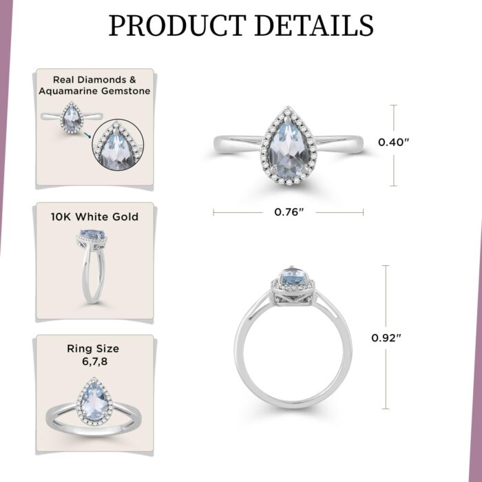 1747455674 jewelili 10k white gold halo ring for women 8x5 mm pear cut aquamarine or morganite natural white round diamonds luxury jewelry gift for her gift box included.jpg