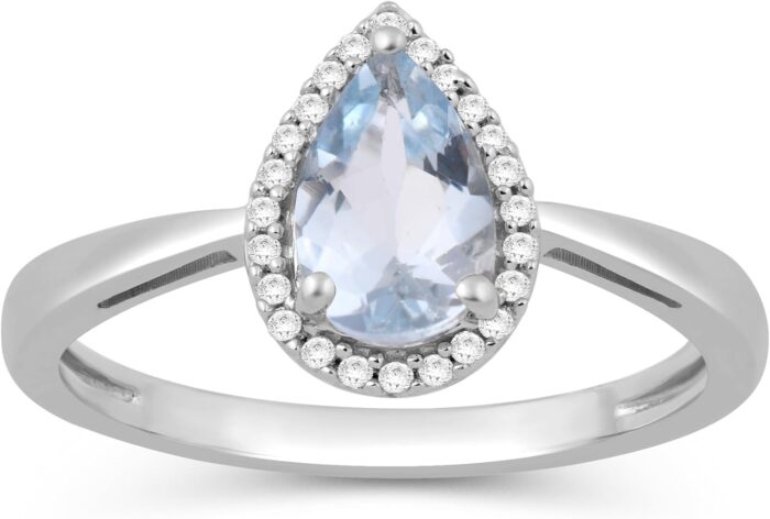 1747455682 jewelili 10k white gold halo ring for women 8x5 mm pear cut aquamarine or morganite natural white round diamonds luxury jewelry gift for her gift box included.jpg