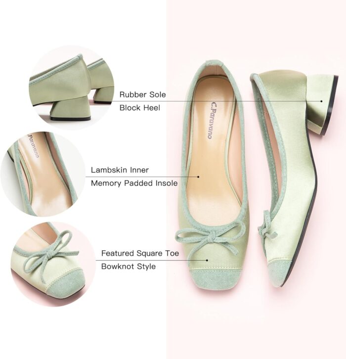 1747455927 c.paravano womens pump square toe low block heels closed toe chunky heels leather low heel pumps dress wedding shoes.jpg