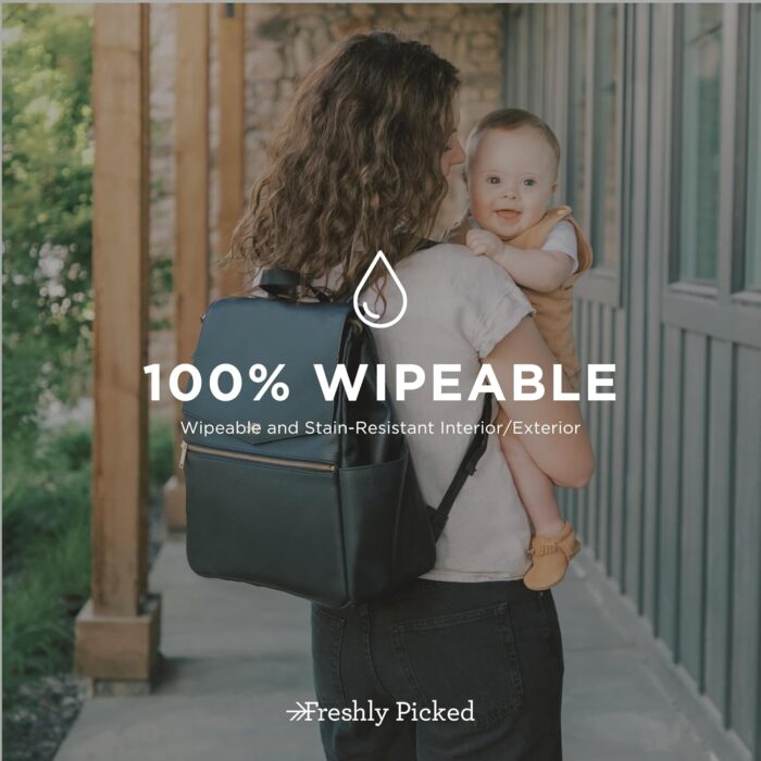1747460788 freshly picked classic ii diaper bag backpack wipeable vegan leather with changing pad convertible ebony v2.jpg