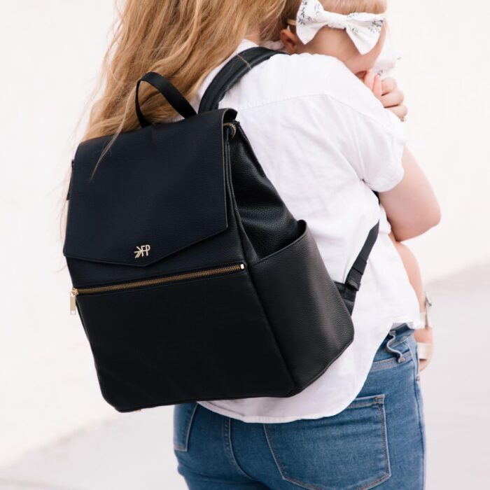 1747460790 freshly picked classic ii diaper bag backpack wipeable vegan leather with changing pad convertible ebony v2.jpg