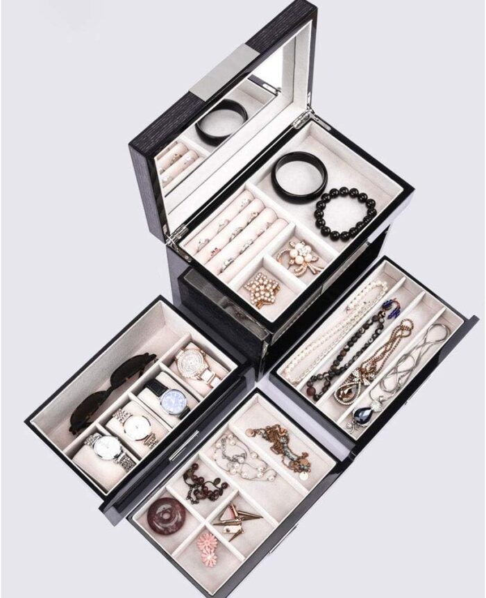 1747461512 qgkyxt gift for women jewelry boxes jewelry box wooden showcase high end modern style simple multi layer high capacity desktop storage box for jewelry new year presents white black.jpg