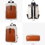 1747461707 bostanten leather laptop backpack for women15.6 inch computer backpack purse college daypack work travel bag beige brown.jpg